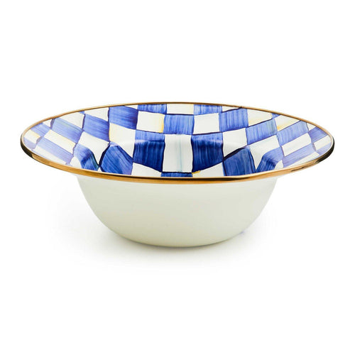 Royal Check Enamel Serving Bowl