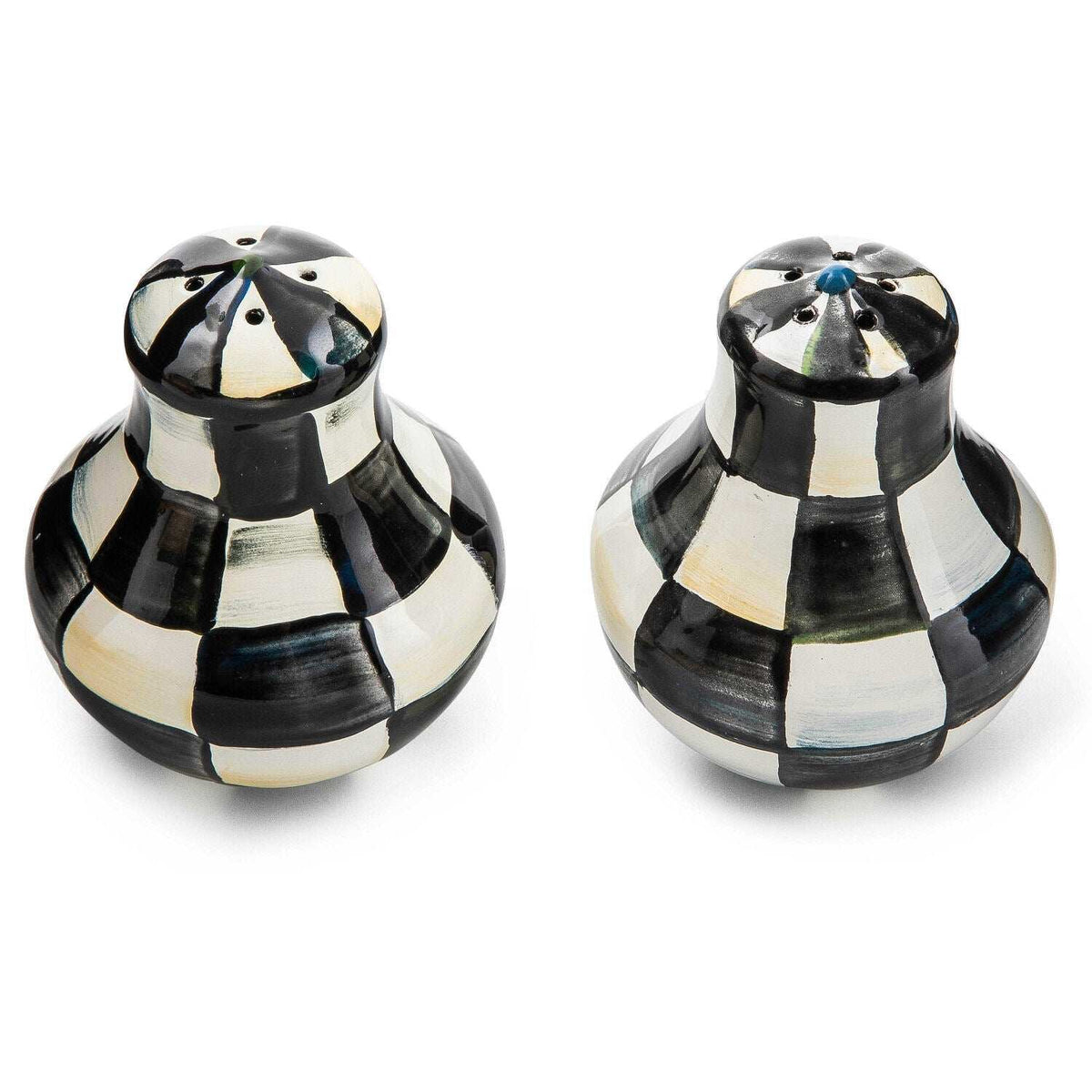 MacKenzie-Childs Courtly Check Enamel Salt & Pepper Shakers