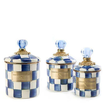 Royal Check Enamel Canisters