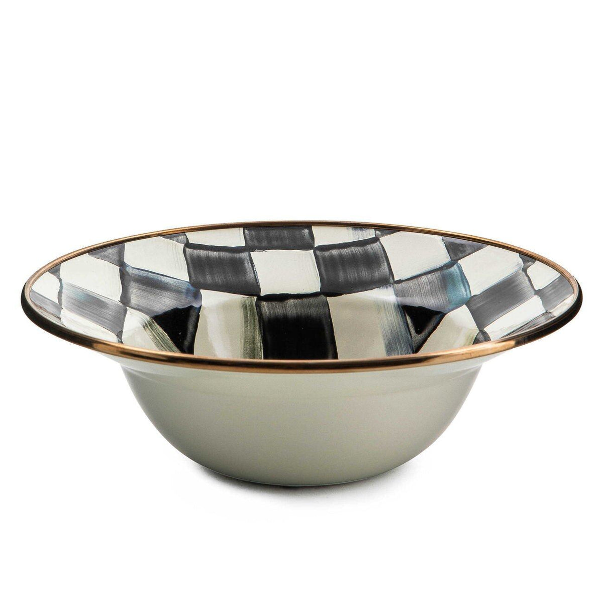 Courtly Check Enamel Breakfast Bowl