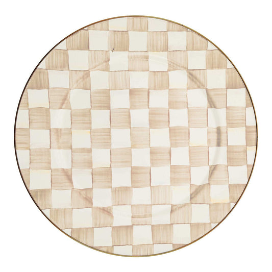 Mackenzie-Childs Mocha Check Serving Platter