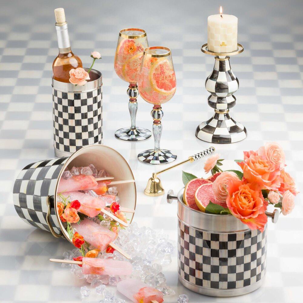 Courtly Check Design Enamel Wine Cooler
