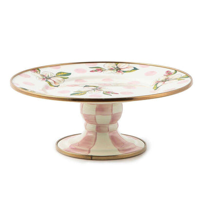 Wildflowers enamel mini pedestal platter - pink